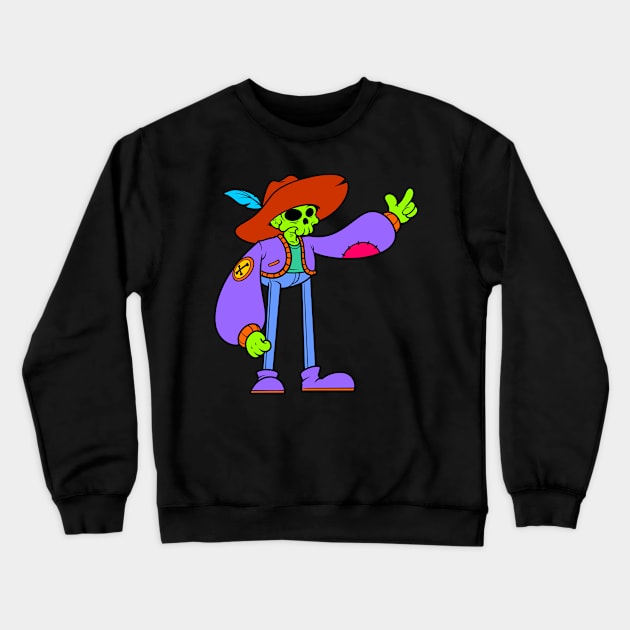 cool skull cartoon Crewneck Sweatshirt by TOSSS LAB ILLUSTRATION